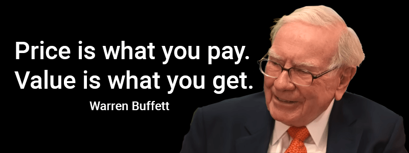 Warren Buffet quote on price vs. value