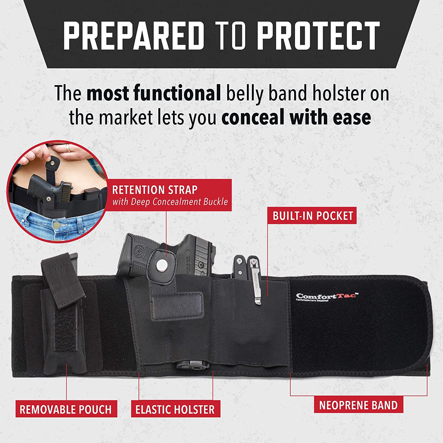 ComfortTac Ultimate Belly Band Gun Holster