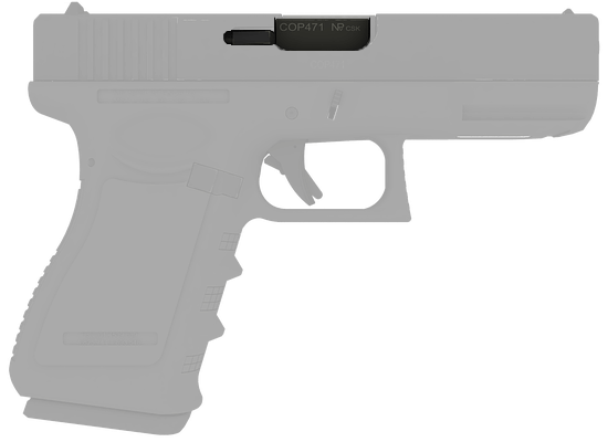 Ejection port on a Glock 19