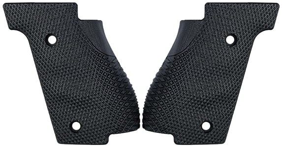 Checkered pistol grip panels