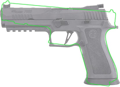 Grip angle overlay of Glock 34 on a Sig p320 X5