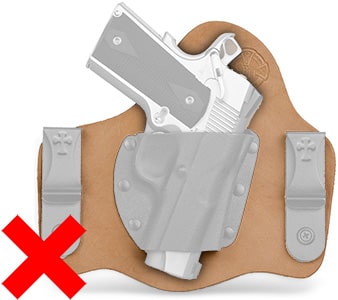A demonstration of hybrid holster construction.