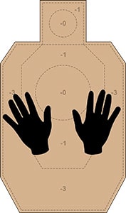 An IDPA no-shoot target.