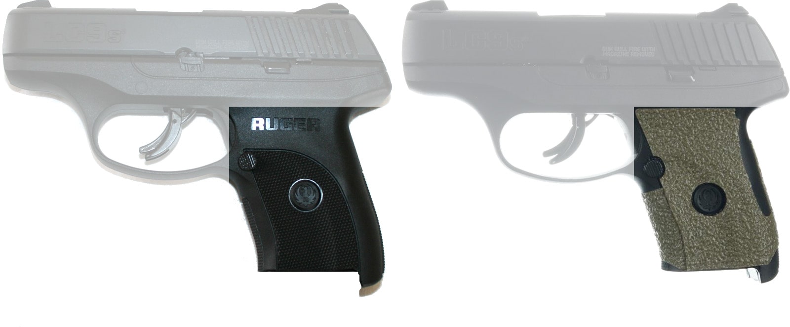 Ruger LC9 stock grips vs. Talon overgrips