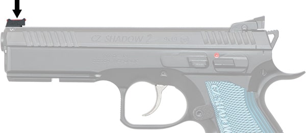 Front sight on a CZ Shadow 2 Pistol