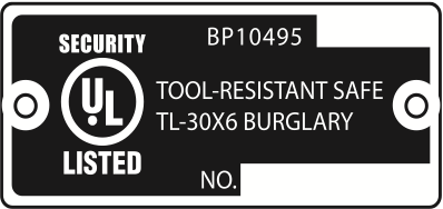 UL TL-30x6, a high security rating.
