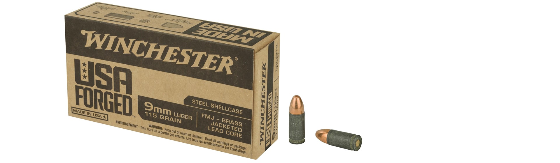 Winchester Steel-cased 9mm Ammo