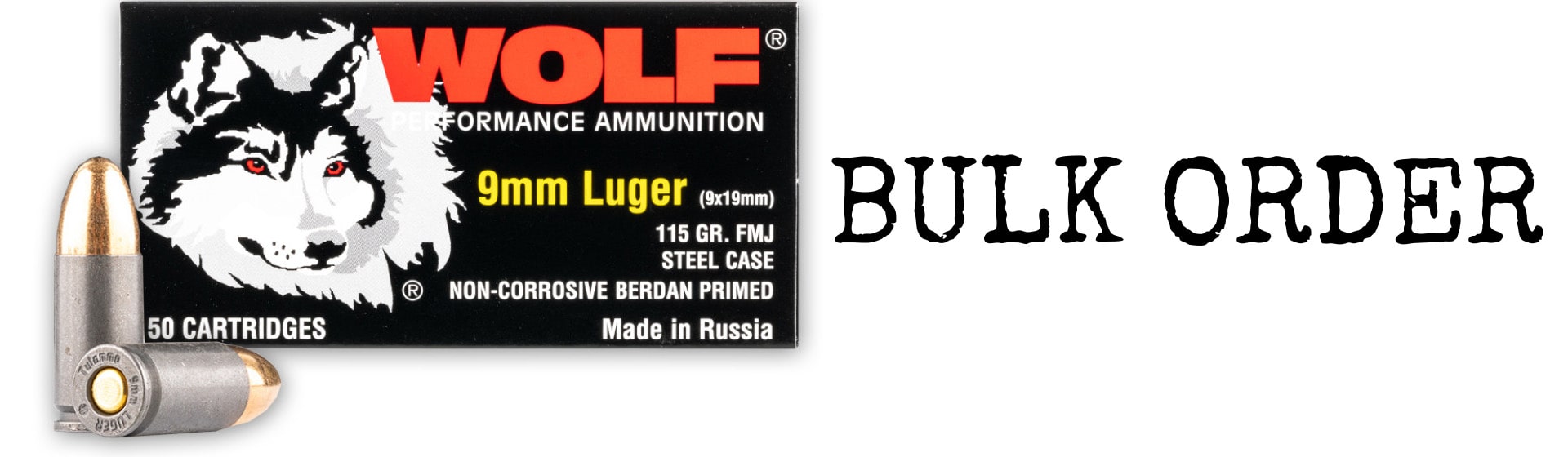 Wolf Bulk 9mm Ammo